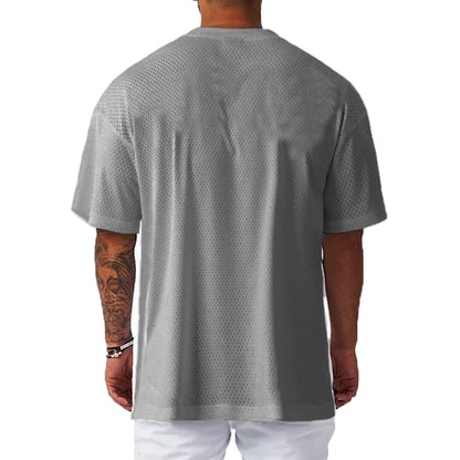VALORIA | Men’s Oversized Quick-Dry Mesh Shirt breathable mesh construction for warm weather wear