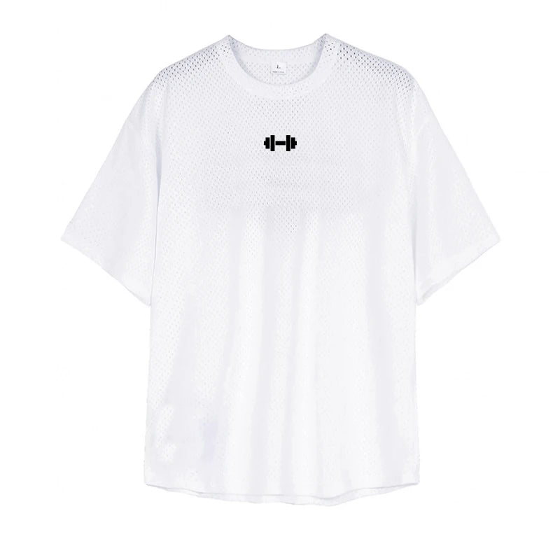 VALORIA | Men’s Oversized Quick-Dry Mesh Shirt modern summer apparel with breathable mesh design