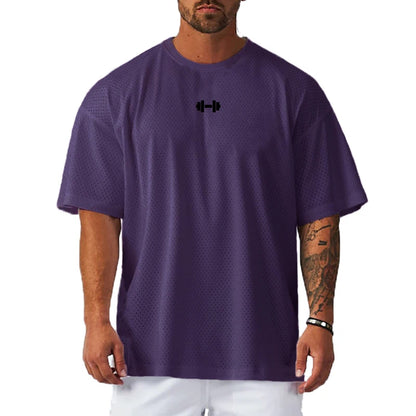 VALORIA | Men’s Oversized Quick-Dry Mesh Shirt moisture-wicking design for active lifestyles