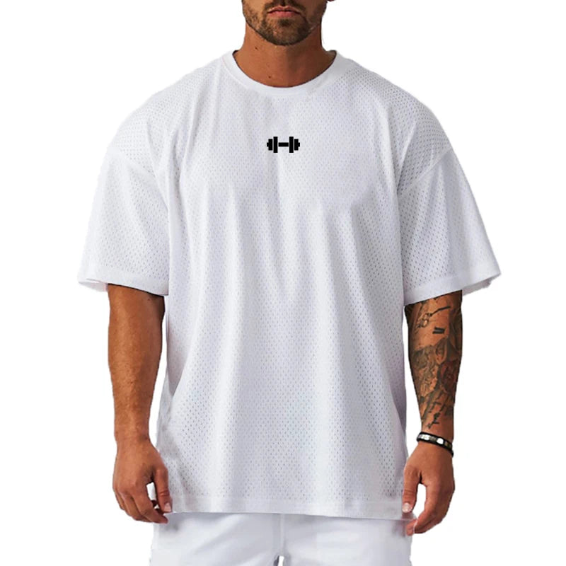 VALORIA | Men’s Oversized Quick-Dry Mesh Shirt relaxed oversized fit with modern streetwear style