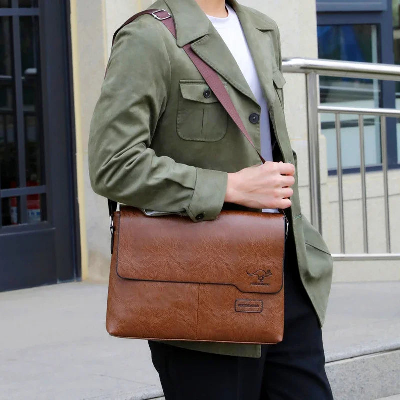 VALORIA | Men’s PU leather business shoulder bag