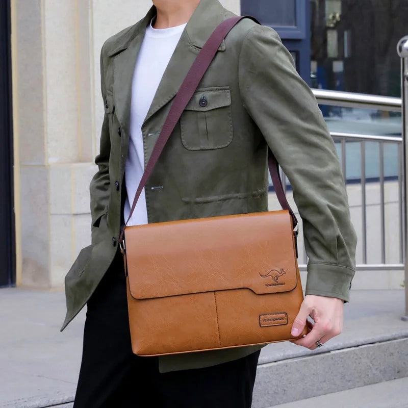 VALORIA | Men’s PU leather business shoulder bag professional design
