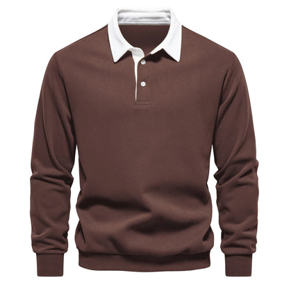VALORIA | Men’s Polo Neck Cotton Sweatshirt