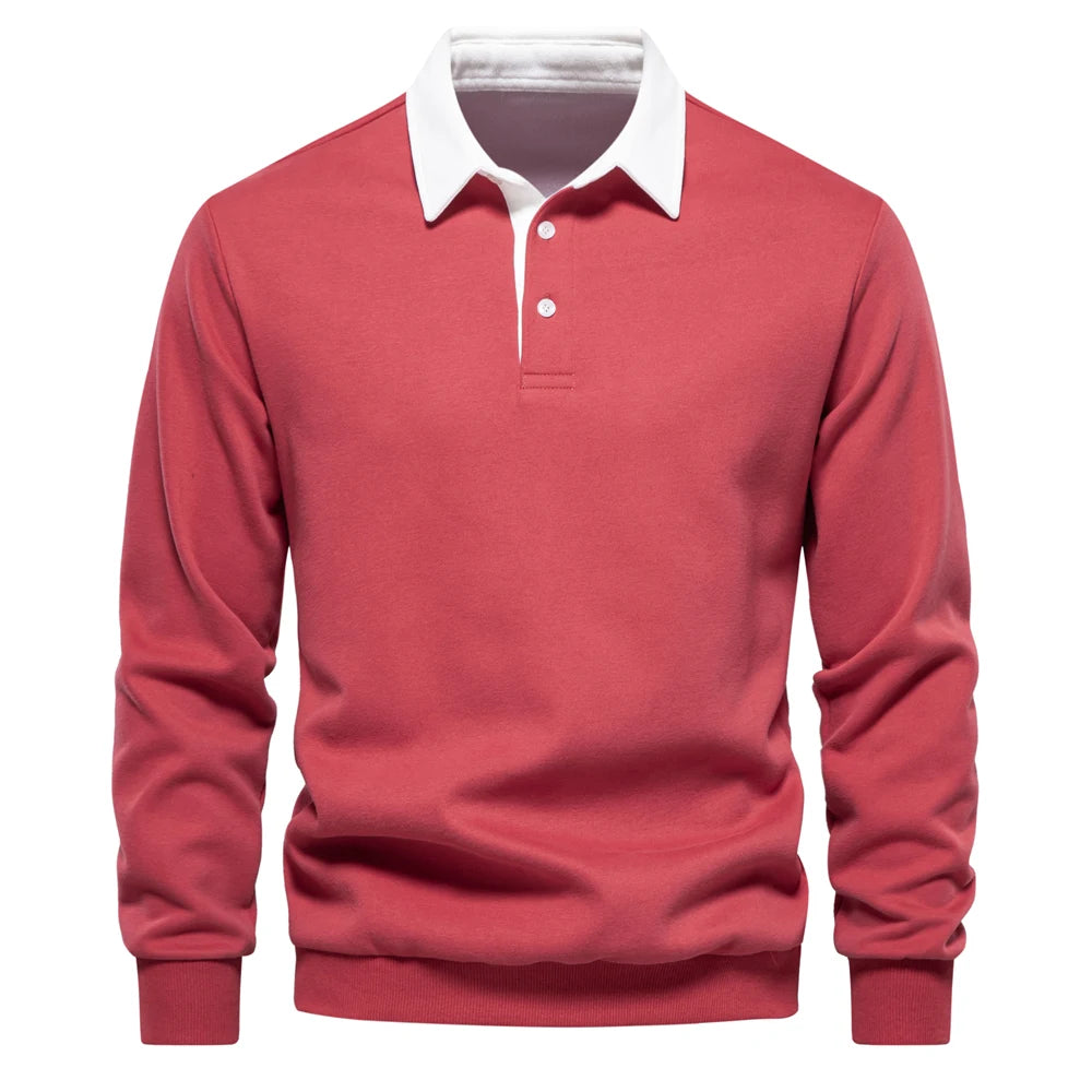 VALORIA | Men’s Polo Neck Sweatshirt Versatile Everyday Style
