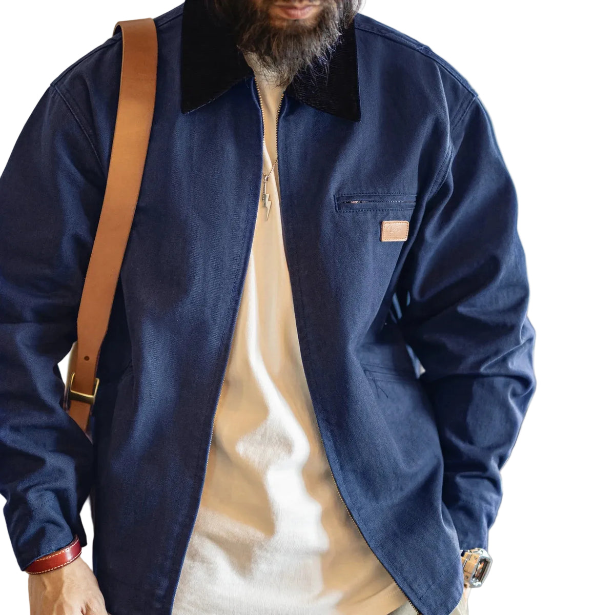 VALORIA | Men’s Retro Canvas Jacket back view