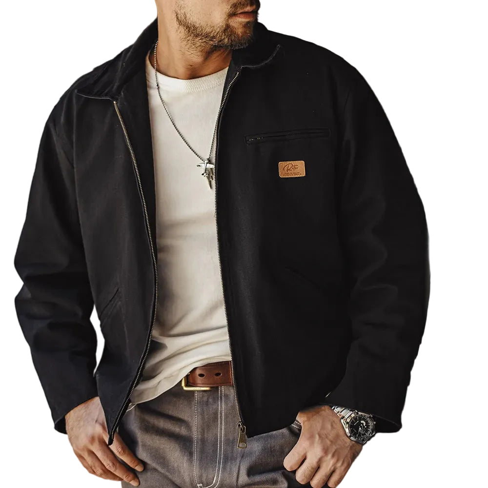 VALORIA | Men’s Retro Canvas Jacket front view