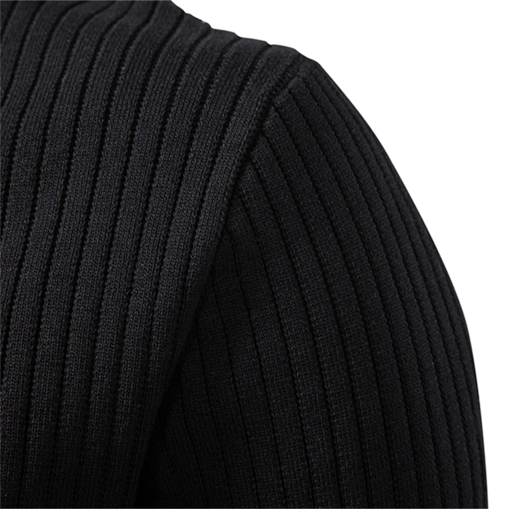 VALORIA | Men’s Ribbed Stripe Polo Shirt striped design