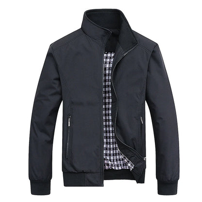 VALORIA | Men’s Slim Bomber Jacket back view