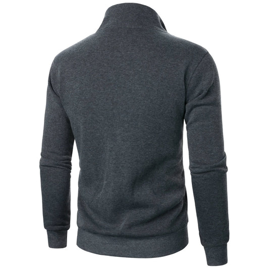 VALORIA | Men’s Solid Color Zipper Jacket side view