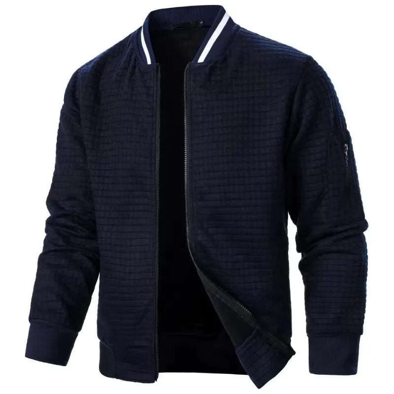 VALORIA | Men’s Stand Collar Zipper Jacket long sleeve design