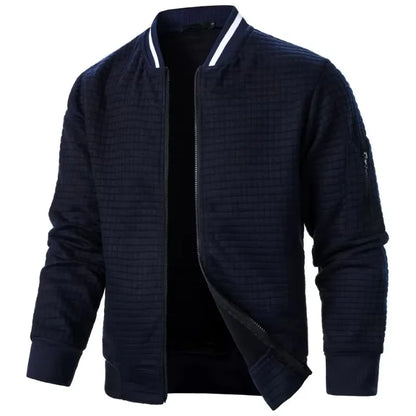 VALORIA | Men’s Stand Collar Zipper Jacket long sleeve design