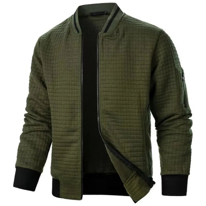 VALORIA | Men’s Stand Collar Zipper Jacket side view