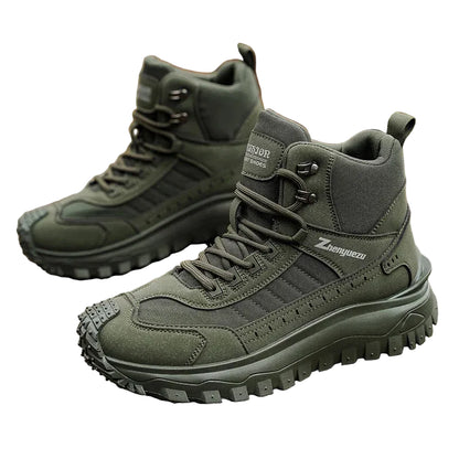 VALORIA | Men’s Thick Sole High Top Boots back view