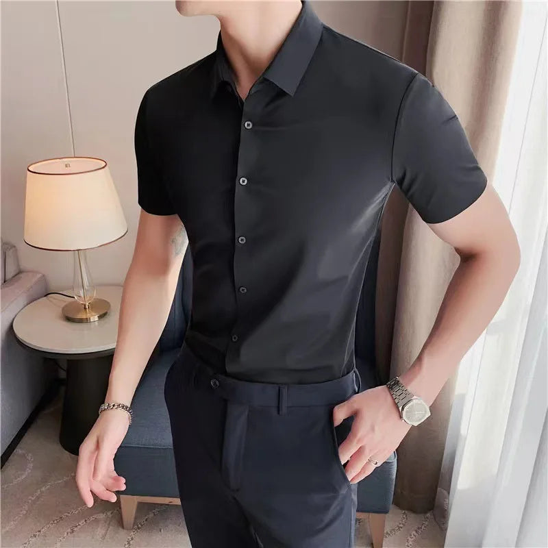 VALORIA | Men’s Ultra Stretch Business Shirt breathable long sleeve shirt for professional style
