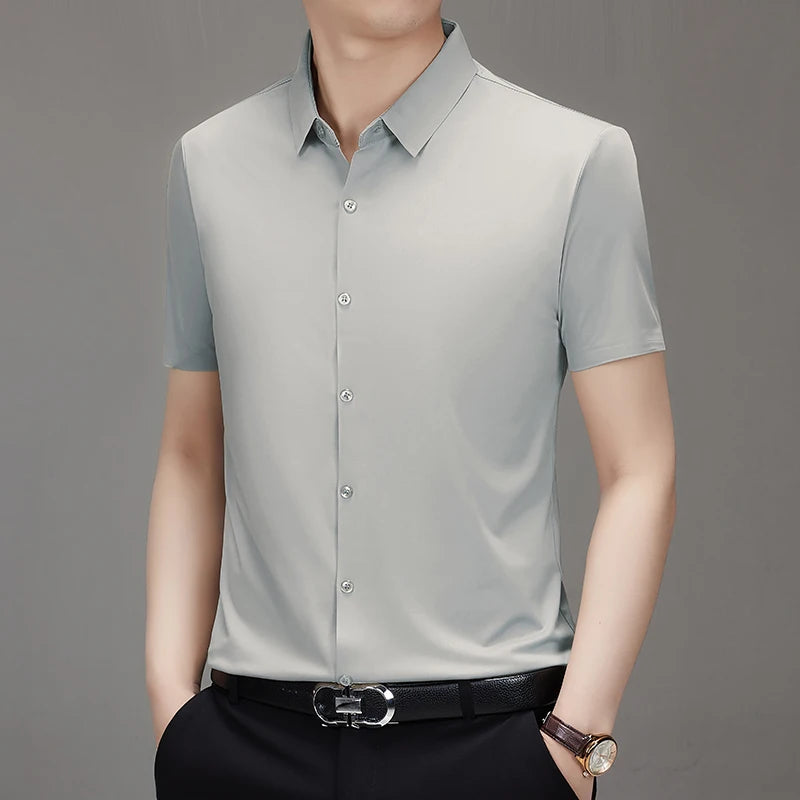 VALORIA | Men’s Ultra Stretch Business Shirt wrinkle-resistant design with flexible fit