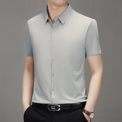 VALORIA | Men’s Ultra Stretch Business Shirt wrinkle-resistant design with flexible fit