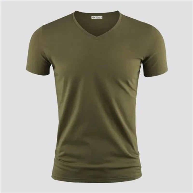 VALORIA | Men’s V-neck summer tee breathable lightweight design