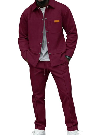 VALORIA | Men’s Waffle Knit Jacket Set
