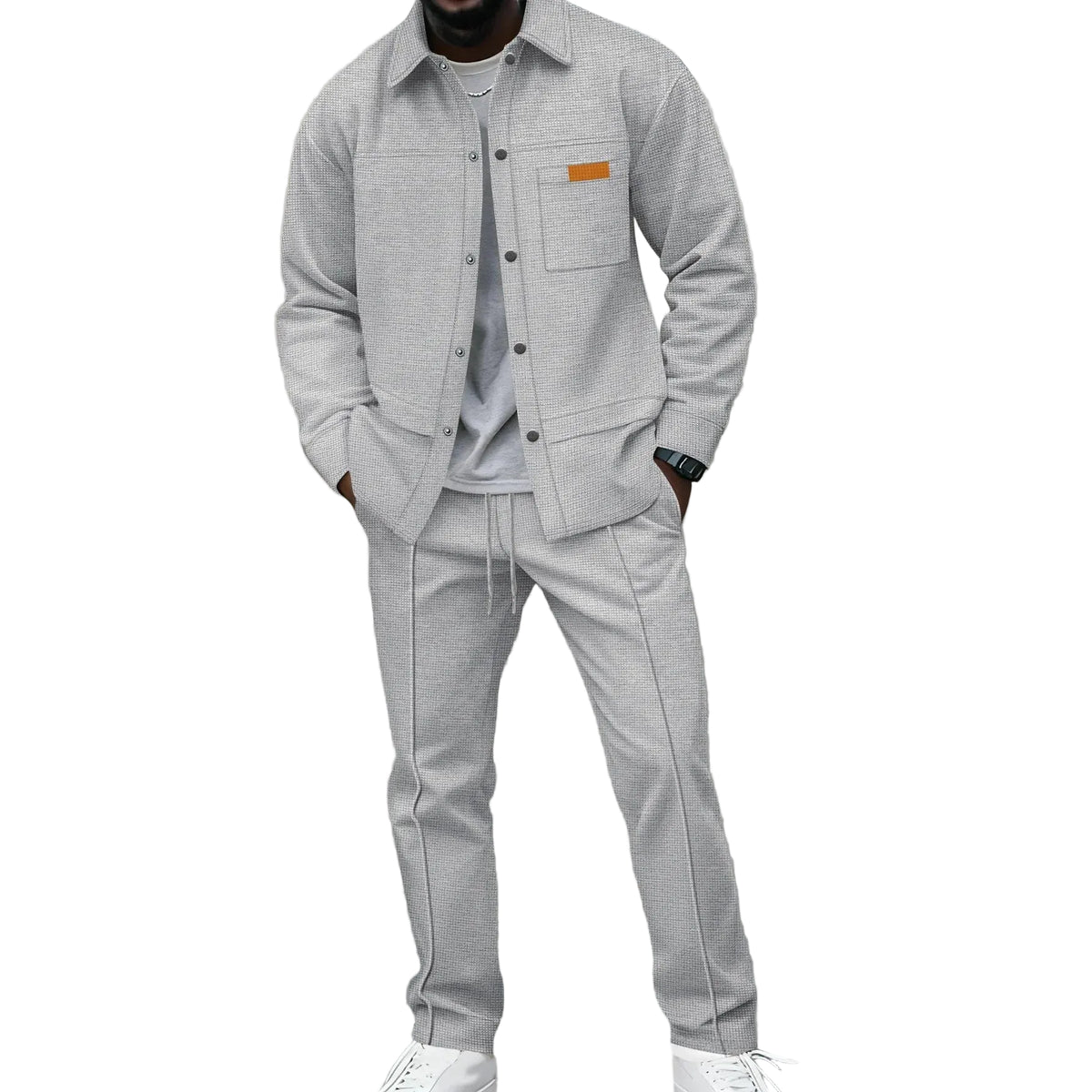 VALORIA | Men’s Waffle Two-Piece Jacket Set
