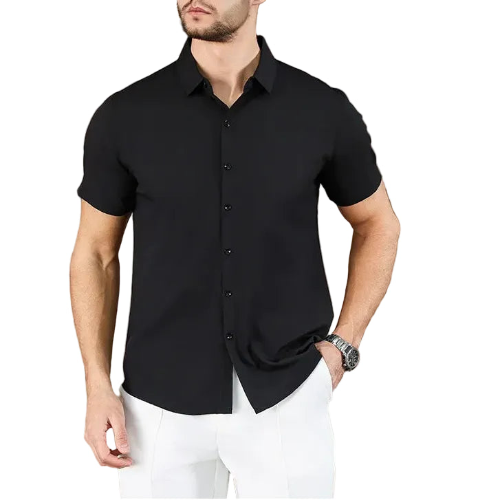 VALORIA | Men’s Wrinkle-Resistant Short Sleeve Shirt breathable casual shirt for everyday comfort