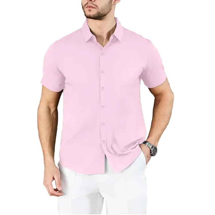 VALORIA | Men’s Wrinkle-Resistant Short Sleeve Shirt comfortable summer shirt for casual and business casual wear