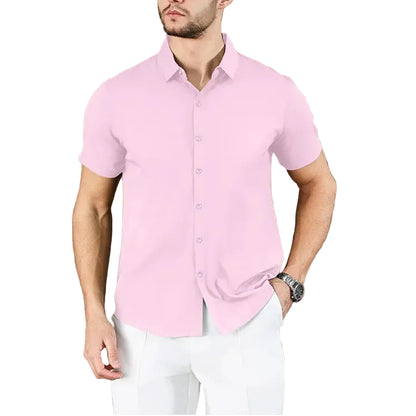 VALORIA | Men’s Wrinkle-Resistant Short Sleeve Shirt comfortable summer shirt for casual and business casual wear