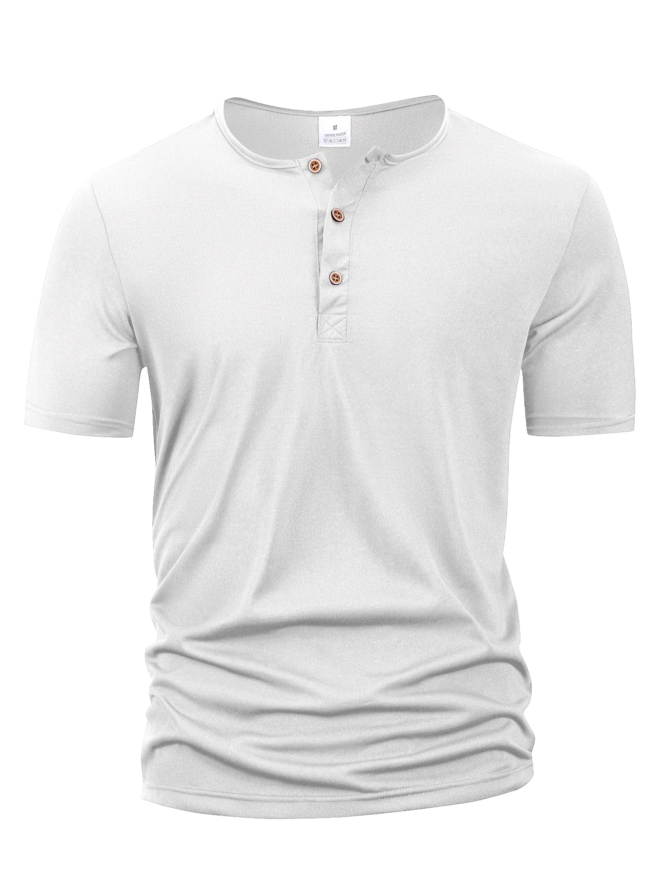 VALORIA | Men’s breathable Henley collar casual T-shirt summer look