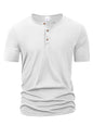VALORIA | Men’s breathable Henley collar casual T-shirt summer look