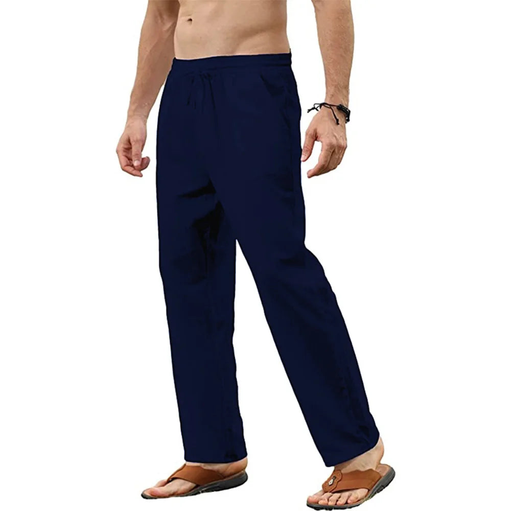 VALORIA | Men’s breathable cotton linen pants for everyday comfort