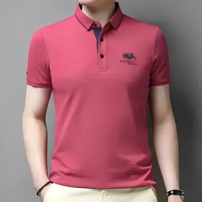 VALORIA | Men’s breathable embroidered polo shirt lightweight fabric