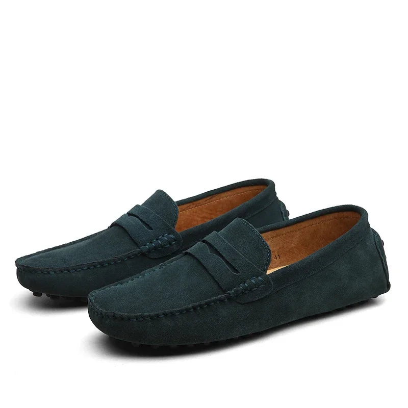VALORIA | Men’s breathable genuine leather suede loafers designed for everyday sophistication