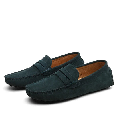 VALORIA | Men’s breathable genuine leather suede loafers designed for everyday sophistication