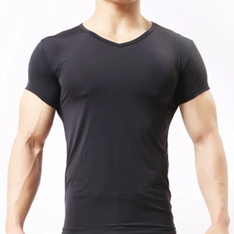 VALORIA | Men’s breathable ice silk mesh performance T-shirt for running and training