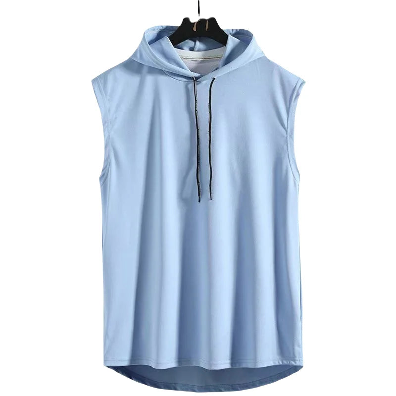 VALORIA | Men’s breathable sleeveless hooded tank top lightweight fabric