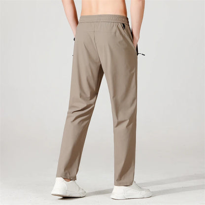 VALORIA | Men’s breathable stretch straight-leg trousers with flexible comfort