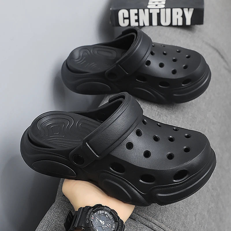 VALORIA | Men’s buckle summer slippers adjustable strap design