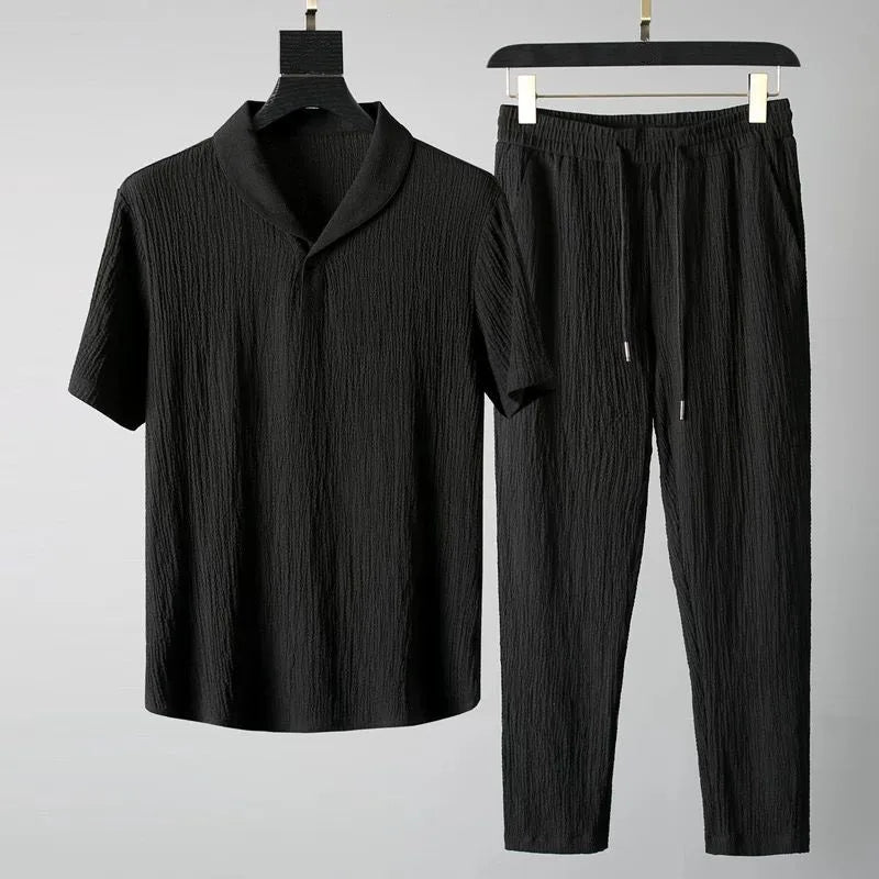 VALORIA | Men’s business casual shirt and trousers set modern smart casual design