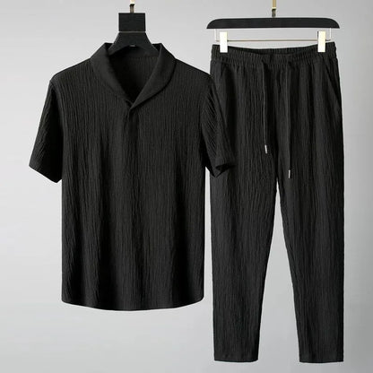 VALORIA | Men’s business casual shirt and trousers set modern smart casual design