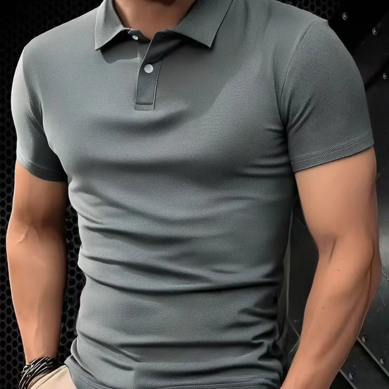 VALORIA | Men’s button polo shirt breathable casual design