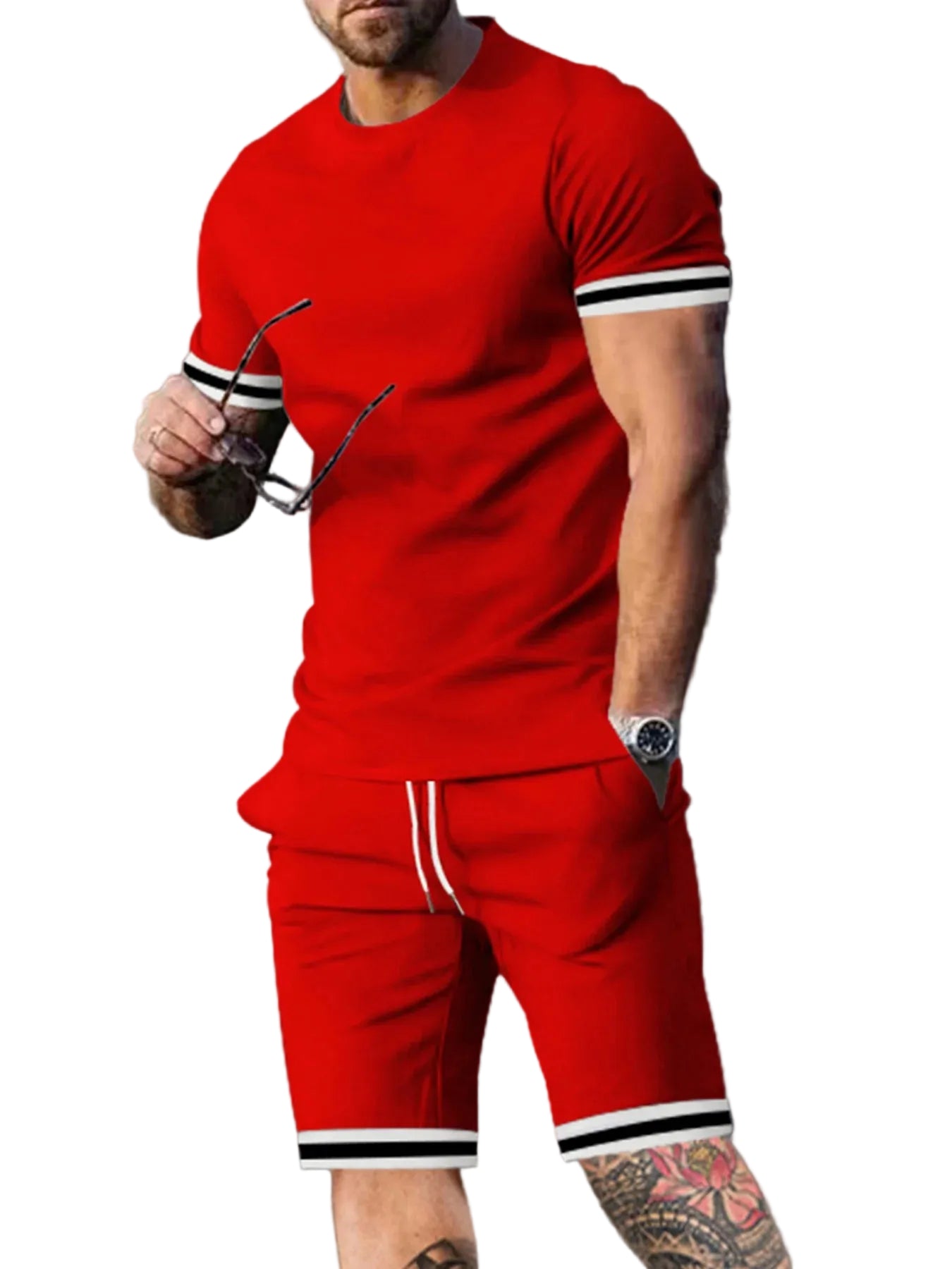 VALORIA | Men’s casual T-shirt and shorts set breathable summer design