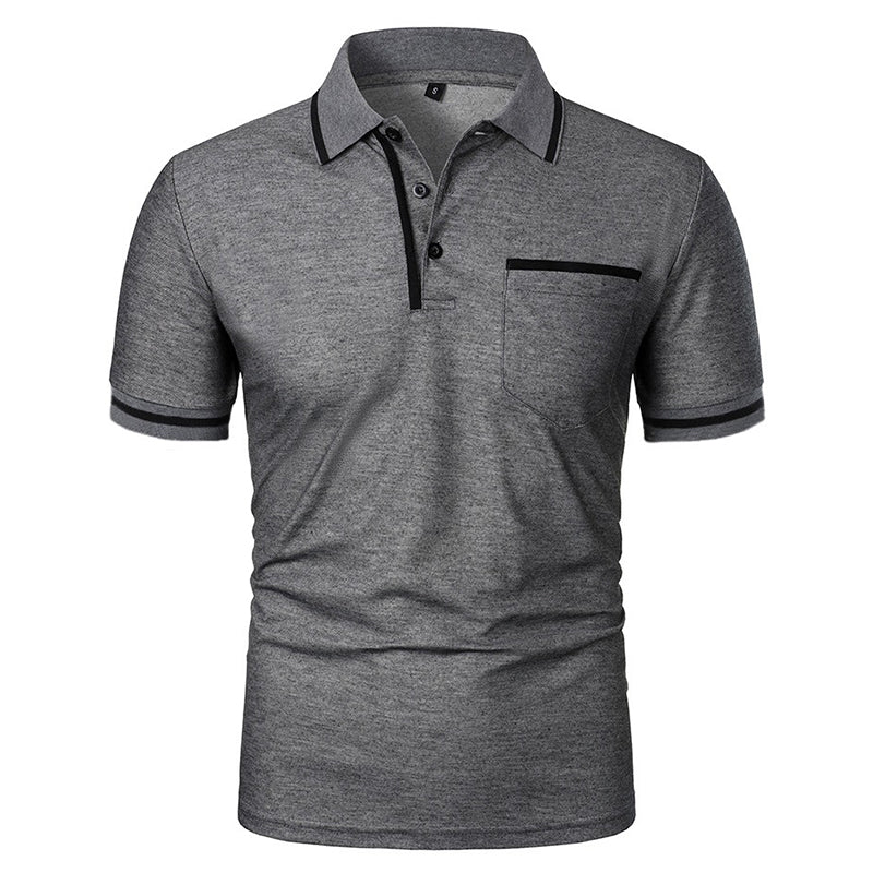 VALORIA | Men’s casual lapel pocket t-shirt minimalist design