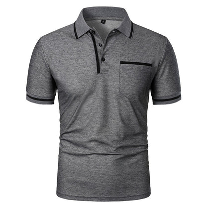 VALORIA | Men’s casual lapel pocket t-shirt minimalist design