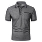VALORIA | Men’s casual lapel pocket t-shirt minimalist design