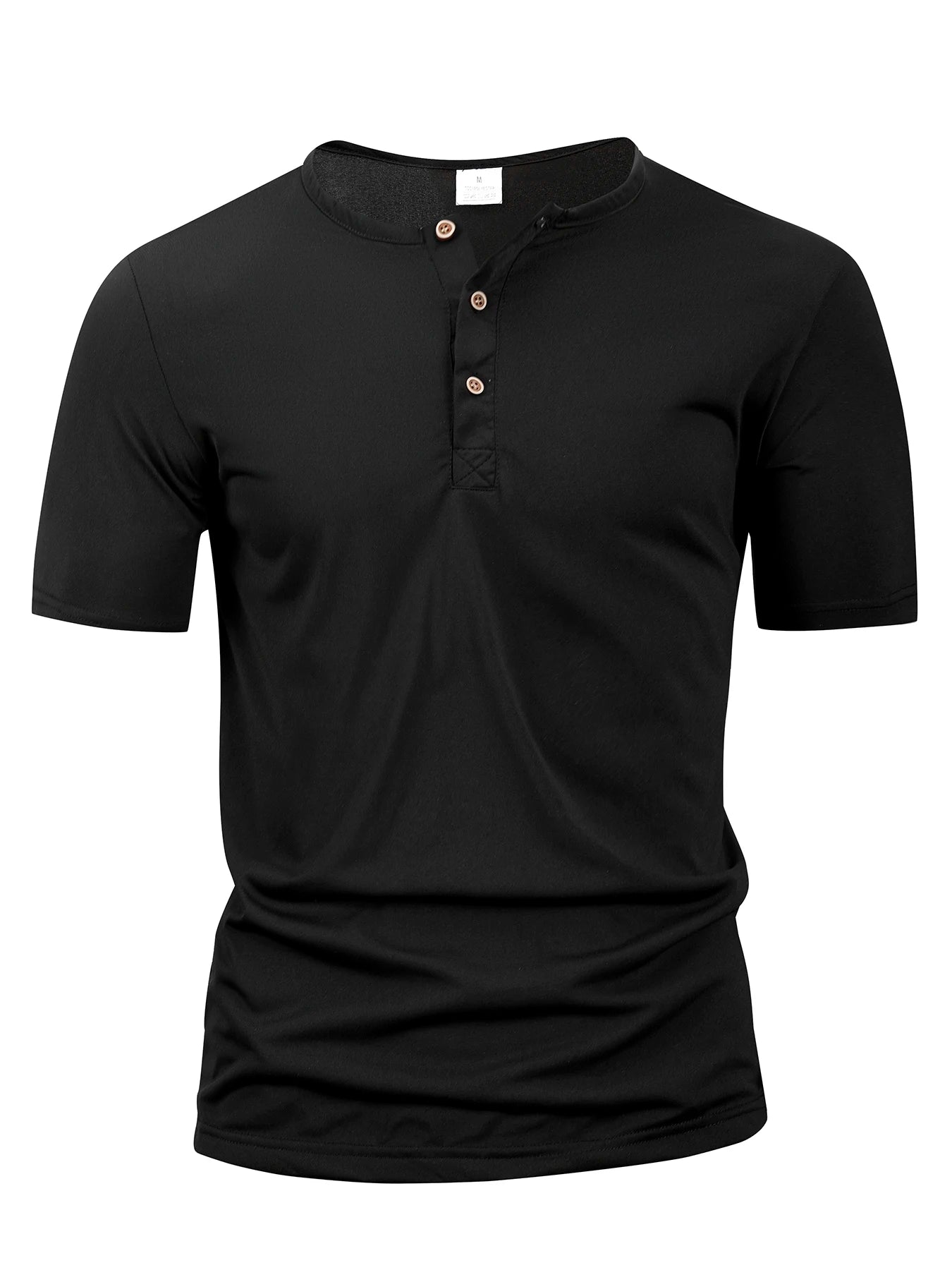 VALORIA | Men’s comfortable Henley collar casual T-shirt soft fabric fit