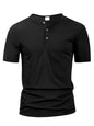 VALORIA | Men’s comfortable Henley collar casual T-shirt soft fabric fit