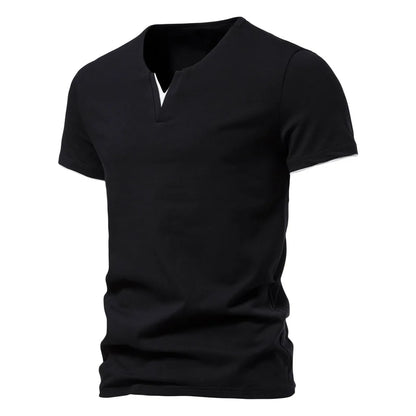 VALORIA | Men’s comfortable Henley short sleeve shirt breathable fabric