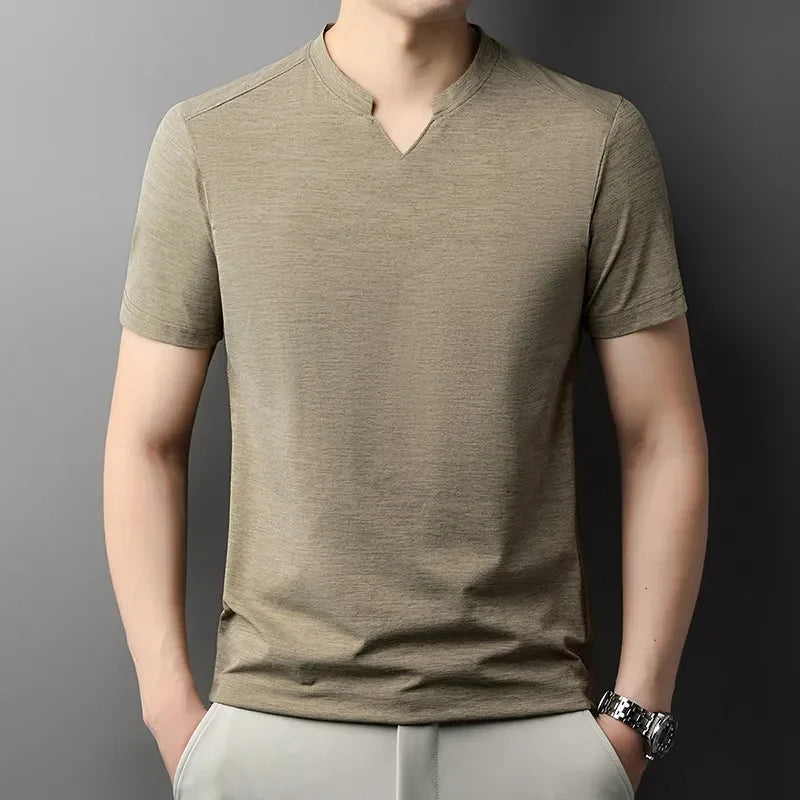 VALORIA | Men’s comfortable V-neck summer shirt soft fabric fit
