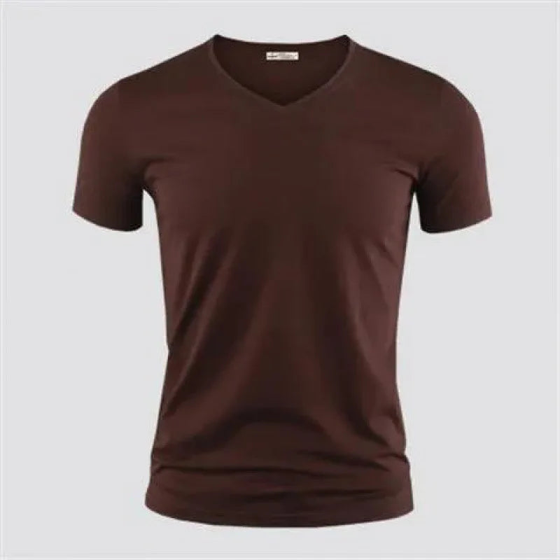 VALORIA | Men’s comfortable V-neck summer tee soft fabric fit