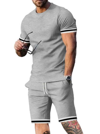 VALORIA | Men’s comfortable casual T-shirt and shorts set lightweight fabric