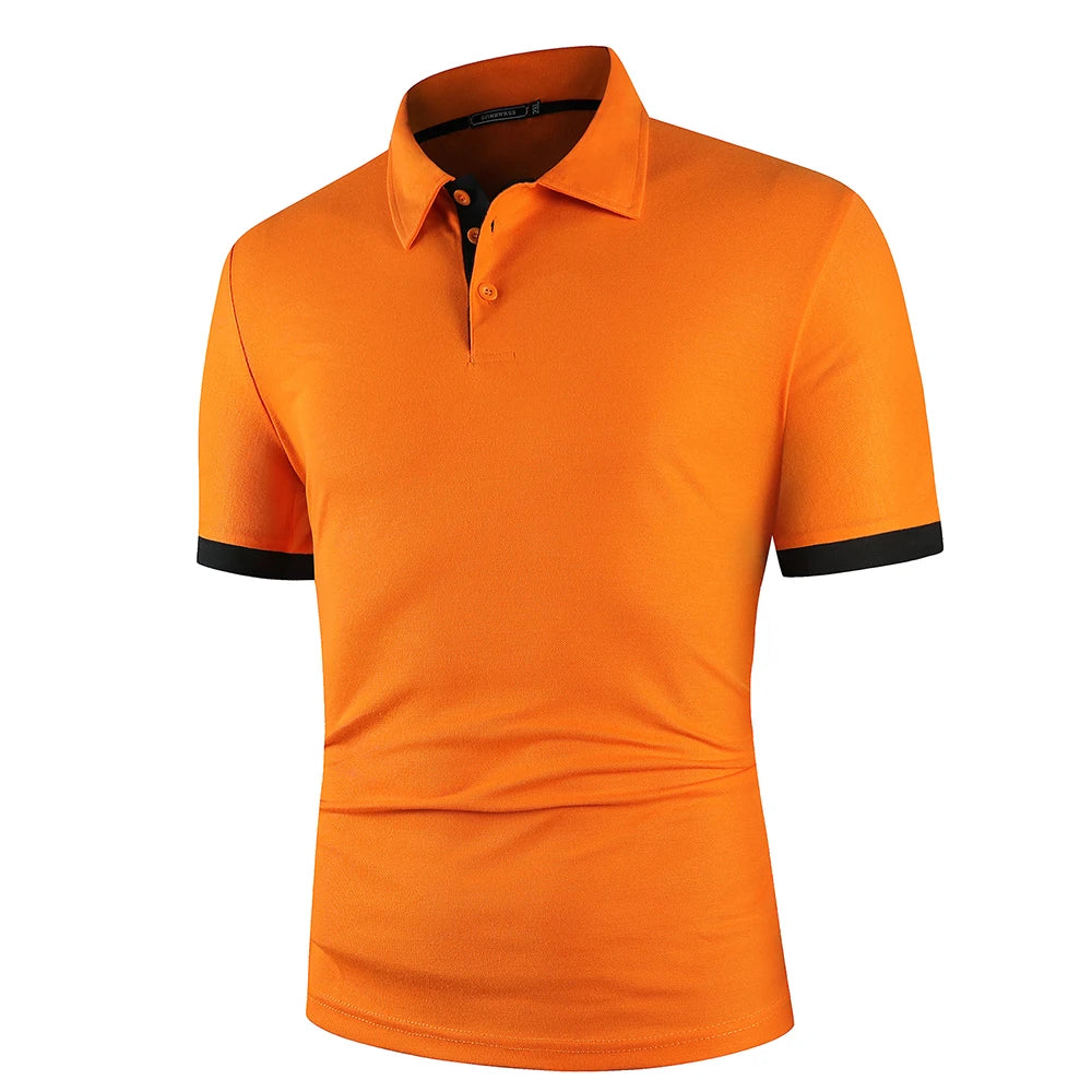 VALORIA | Men’s comfortable contrast polo shirt everyday wear